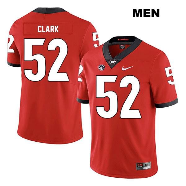 Georgia Bulldogs Men's Tyler Clark #52 NCAA Legend Authentic Red Nike Stitched College Football Jersey PJA1756CF